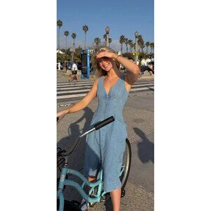 REFORMATION Sebastien Denim Midi Dress in Savannah Size US 12